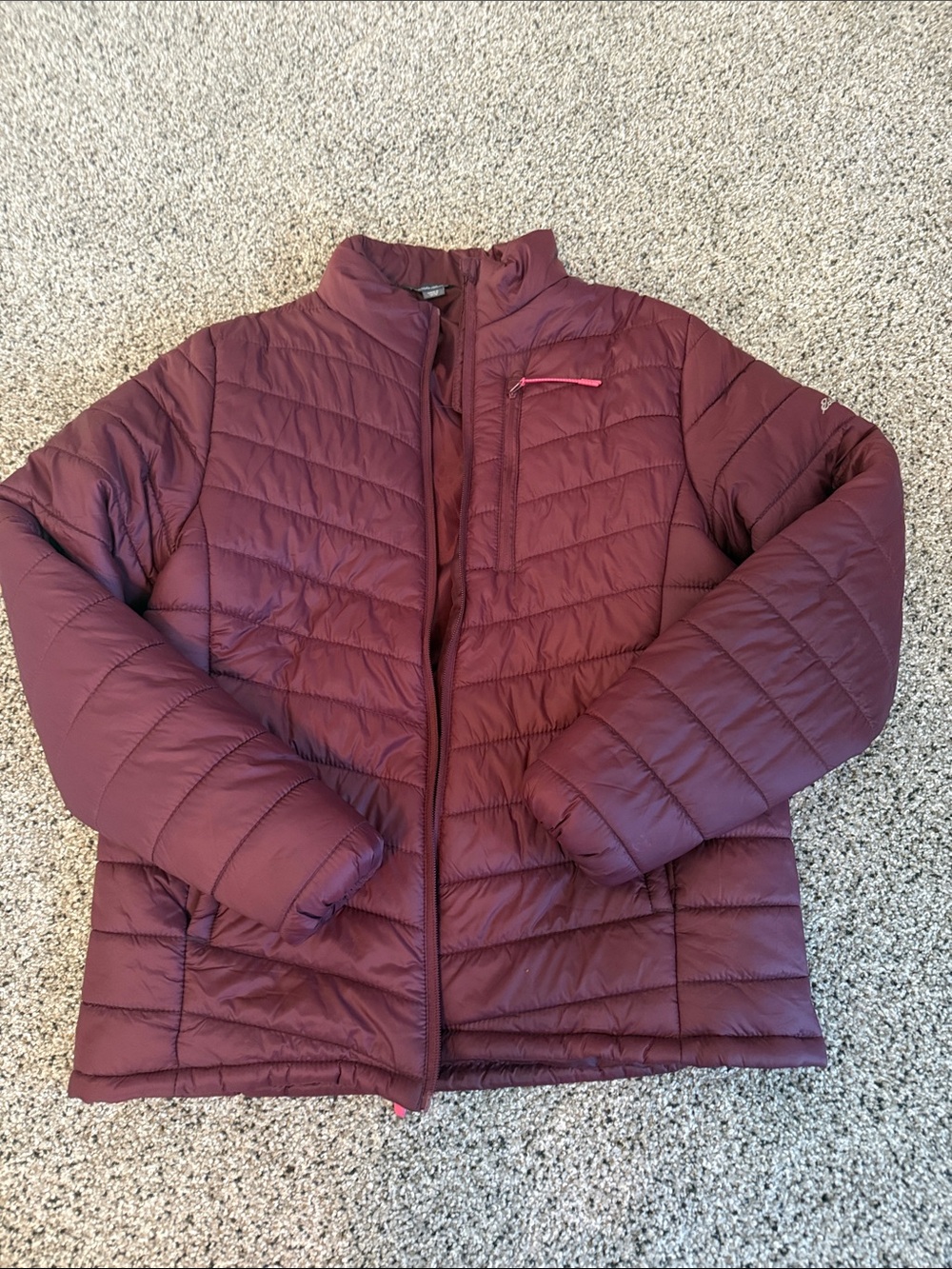 Eddie Bauer Quilted Burgundy Puffer Jacket